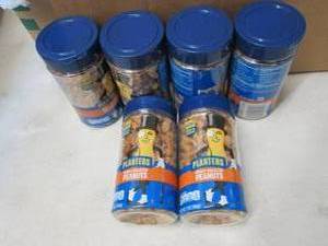 lot 447 image: 6- 7oz Jars Planters Honey Roasted ...