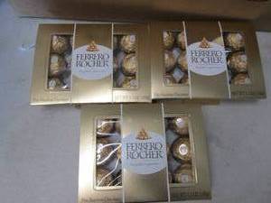 lot 450 image: 3- 5.3 oz Boxes Ferrero Rocher Choc...