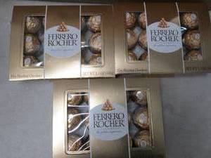 lot 452 image: 3- 5.3 oz Boxes Ferrero Rocher Choc...