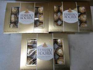 lot 454 image: 3- 5.3 oz Boxes Ferrero Rocher Choc...