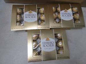 lot 455 image: 3- 5.3 oz Boxes Ferrero Rocher Choc...