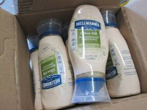 lot 463 image: 12- 11.1 oz Bottles Hellmans Olive...