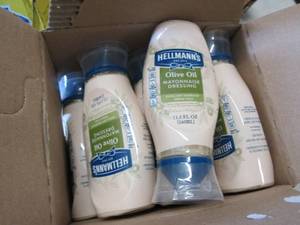 lot 464 image: 12- 11.1 oz Bottles Hellmans Olive...