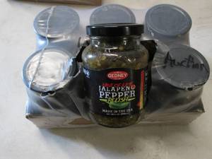 lot 466 image: 6- 10 oz Jars Gedney Hint of Lime J...