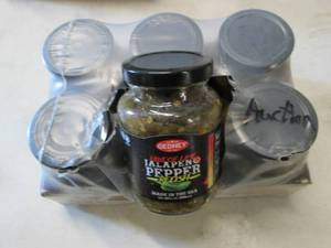lot 467 image: 6- 10 oz Jars Gedney Hint of Lime J...