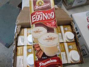 lot 470 image: 6- 32 oz Borden Classic Egg Nog...