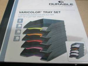 lot 507 image: DURABLE VARICOLOR Stackable 5 Lette...