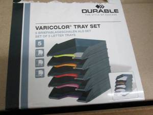 lot 511 image: DURABLE VARICOLOR Stackable 5 Lette...