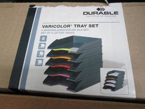 lot 512 image: DURABLE VARICOLOR Stackable 5 Lette...