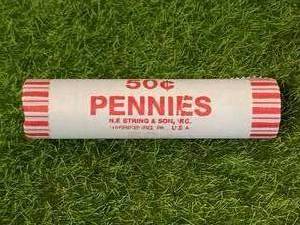Unsearched Roll of Wheat Pennies