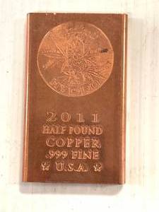 Half Pound Investment Grade Copper �Legalize� Bar