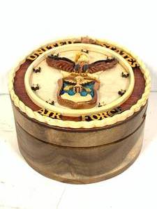 Custom Wood Locking Air Force Box 4 � Inch Wide