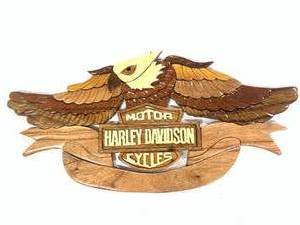 Custom Mahogany Harley Davidson Sign 19 � Inch Wide