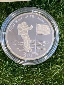 Man on the Moon Silver $10 Coin