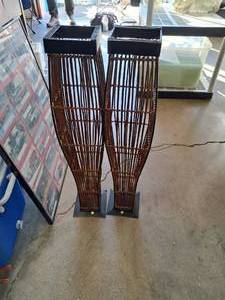 lot 398 image: Lot of (2) 30 Wooden Vases