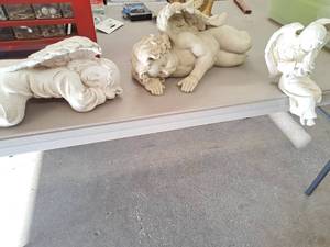 lot 412 image: Lot of (3) Angel Statues