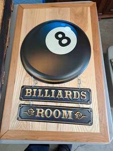 lot 361 image: Billiards Room Wall Sign