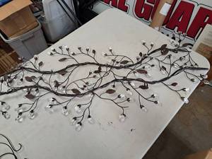 lot 373 image: Lot of (2) Jewel Leaf Wall Art