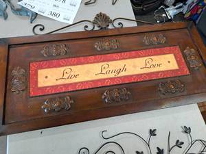 lot 375 image: Live Laugh Love Wall Art