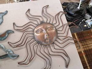 lot 377 image: Sun Metal Wall Art