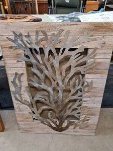 lot 381 image: WoodMetal Wall Art
