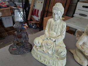 lot 385 image: Lot of (2) Buddha Statues