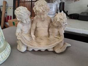 lot 386 image: 3-Angel Plastic Statue