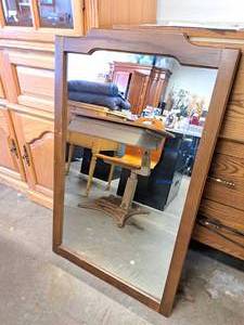 lot 324 image: Wood Framed Wall Mirror