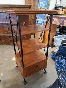 lot 326 image: WoodMetal Stand 1-drawer3-tier