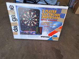 lot 455 image: Sportcraft 2-Player Electronic Dartboard (in original packaging)