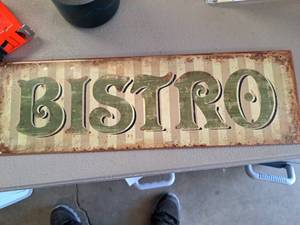 lot 472 image: Bistro Metal Sign