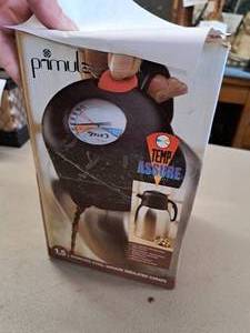 lot 490 image: Insulated Carafe w Temp Gauge (in original packaging)