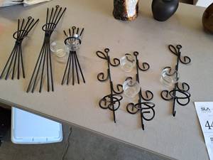 lot 444 image: Lot of (6) 12 Candle Wall Ornaments