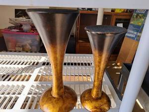 lot 447 image: Lot of (2) 12 and 15 Table Vases