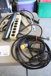 lot 802 image: Lot of (4) Surge Protectors with (1) Extension Cord