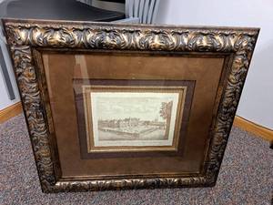 lot 353 image: Summer Palace of the Emprels or Rulsia at Petersburg Wall Art in Decorative Frame, Matted Under Glass