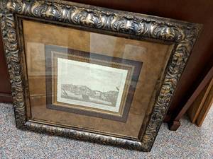 lot 354 image: Winter Palace of the Emprels of Rulsia at Petersburg Wall Art in Decorative Frame, Matted Under Glass