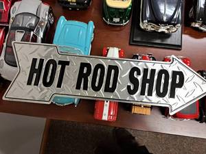 lot 288 image: Hot Rod Shop Metal Sign