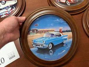 lot 220 image: Bradley Exchange 1957 Blue Bel Air by George Angelini Fabulous Cars of the Fifties Series Collectors Plate