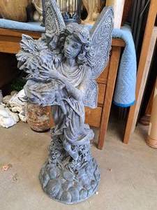 lot 300F image: 36 Angel Cement Statue