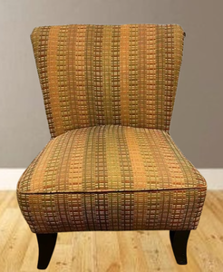 lot 7 image: MSRP $900 Quality Style-Line Furniture Contemporary Modern Textured Slipper Accent Chair - Like New Condition