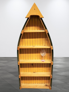 lot 79 image: Super Nice Nautical 5 Shelf&nbspBedford Village Ann Arbor Birch Boat Shelving Standing Book Shelf - Great Condition