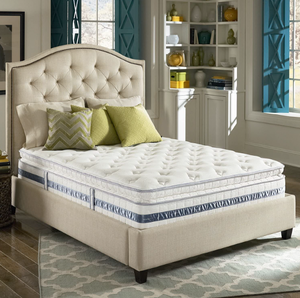 lot 8 image: Brand New Serta Perfect Sleeper Glenrose Plush Super Pillowtop King Mattress