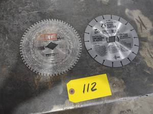 lot 112 image: (2) Steel Cutting Blades...