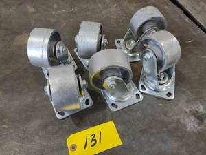 lot 131 image: (6) 4 Steel Casters...