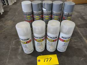 lot 177 image: Assorted Rust-oleum Paints...