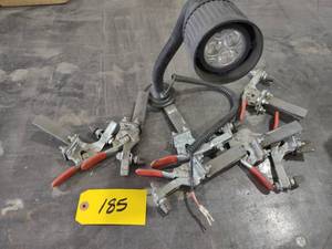 lot 185 image: Cam-Lock Clamps & Worklight...