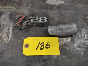 lot 186 image: Z-28 Emblem & Hurst Shift Handle...