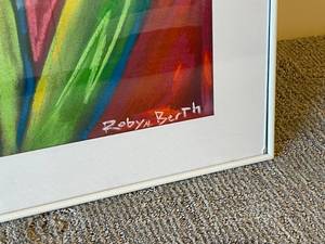 lot 211 image: Robyn Berth Floral Framed Art