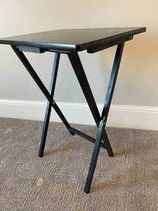 lot 213 image: Black Wood Folding Table